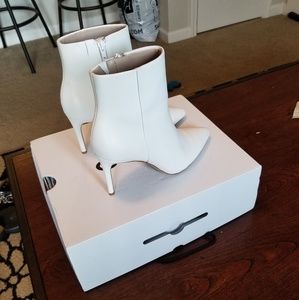 Aldo white booties